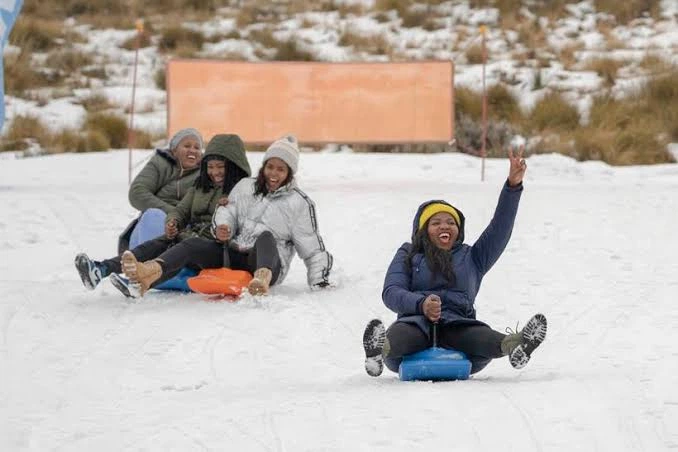 South Africa as Winter Wonderland After Snowfall