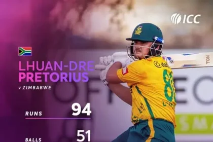 South Africa Men’s Cricket team recorded their second win in the fourth match of the 2026 Namibia T20I Tri-Series against Zimbabwe